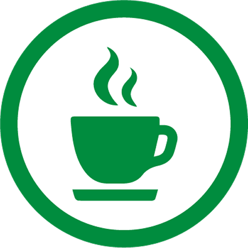 コーヒーカップから湯気が出ているイラスト